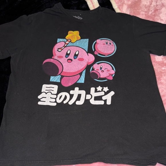 Nintendo Black Kirby Short Sleeve Tee - Picture 2 of 5